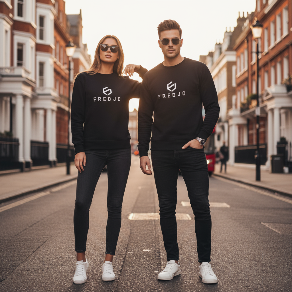 Fred Jo Unisex Eco Sweatshirt – Sustainable Comfort & Contemporary Style