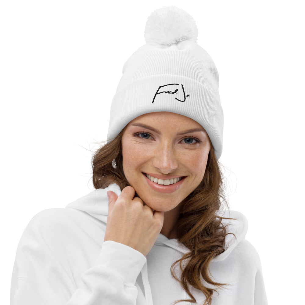 Fred Jo White Pom pom beanie - Fred jo Clothing