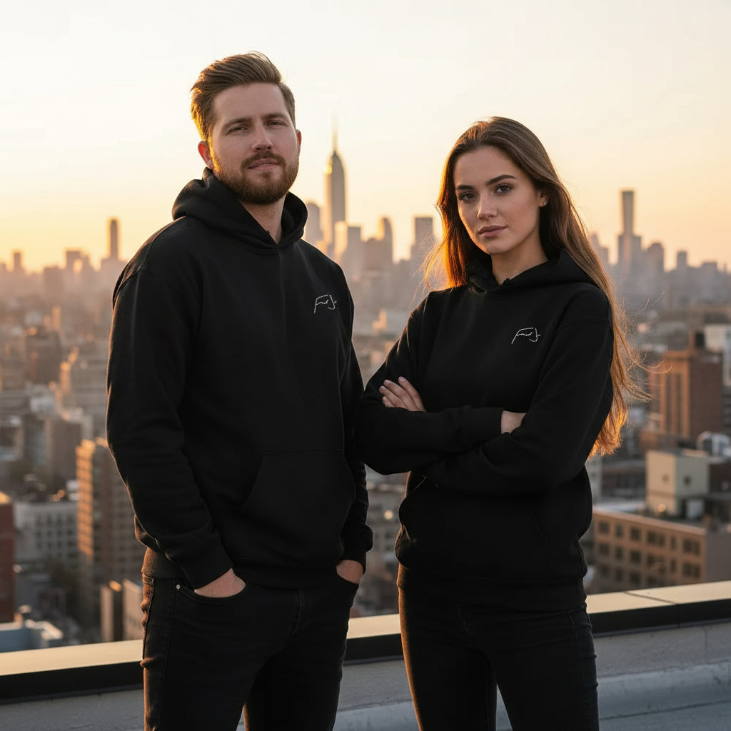 Fred Jo Black Unisex Hoodie - Fred jo Clothing