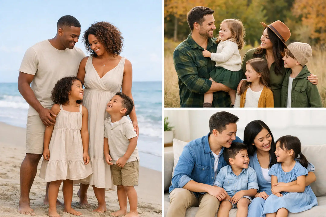 9 Examples of Coordinated Family Outfits