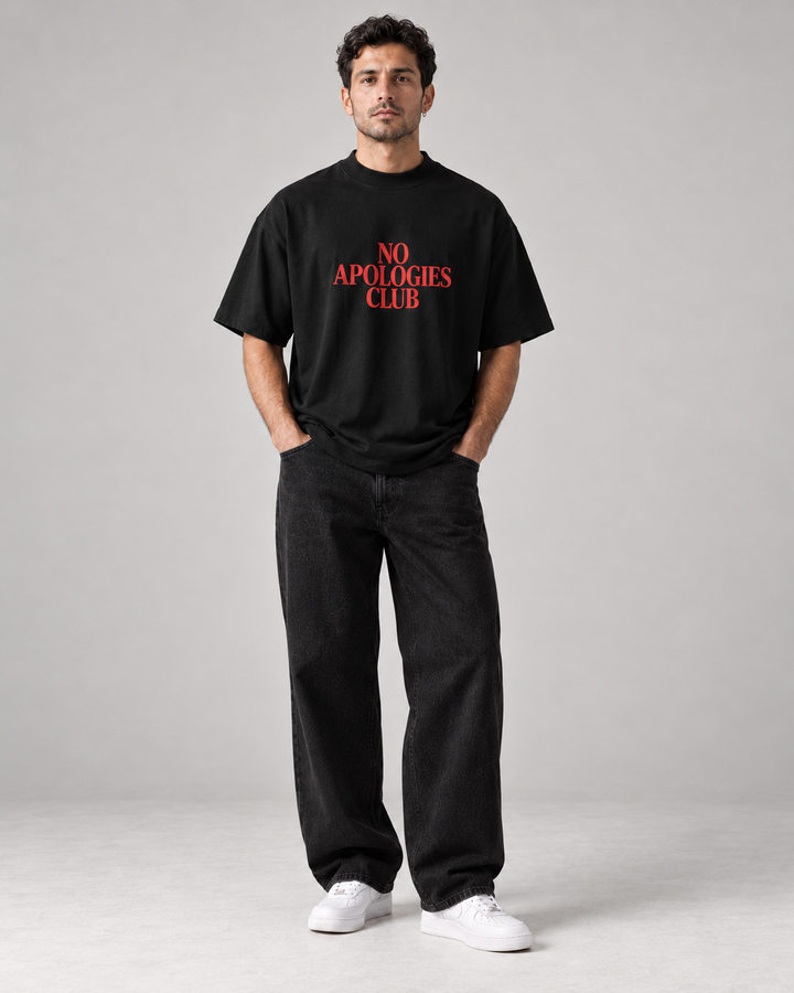 No Apologies Oversized Organic T-Shirt | Premium Streetwear Essential