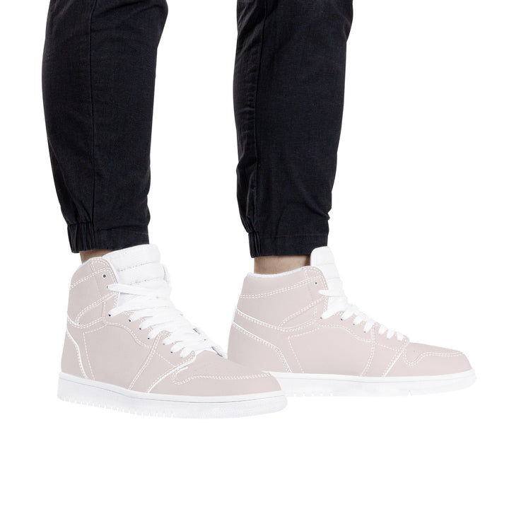 D17 High Top Synthetic Leather Sneaker