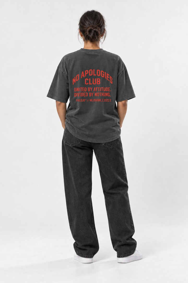 No Apologies Faded Tee