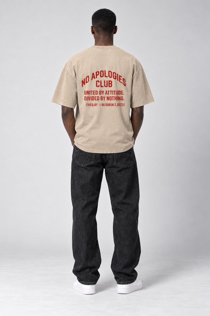 No Apologies Faded Tee