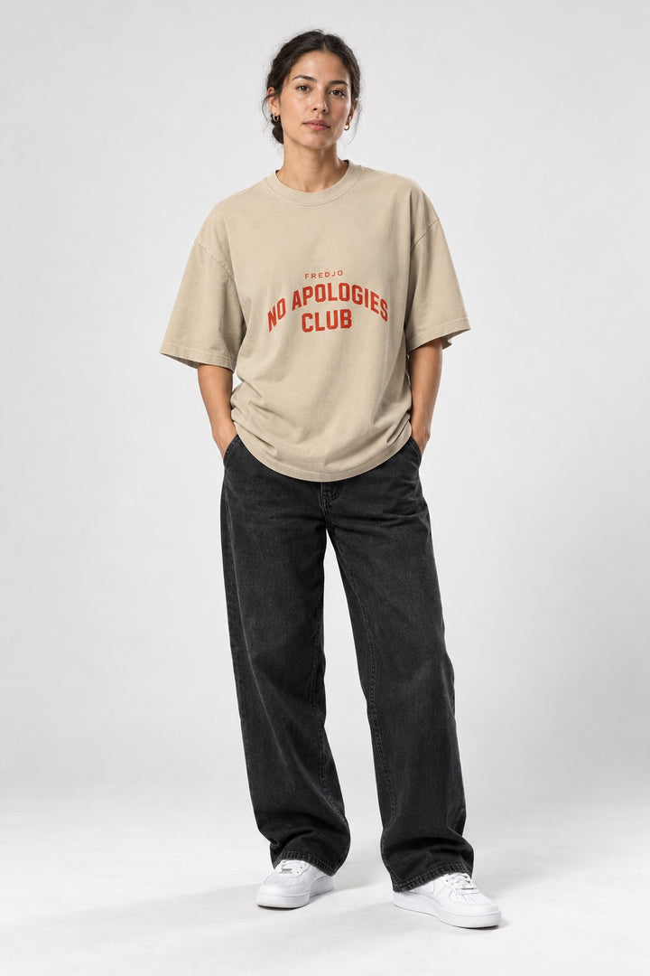 No Apologies Faded Tee