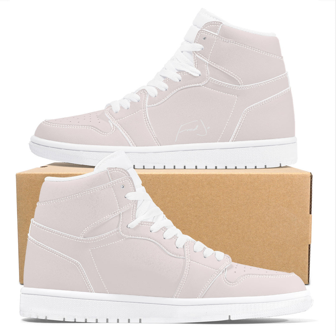 D17 High Top Synthetic Leather Sneaker