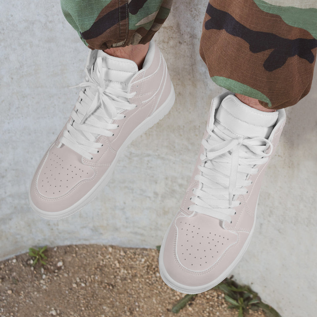 D17 High Top Synthetic Leather Sneaker