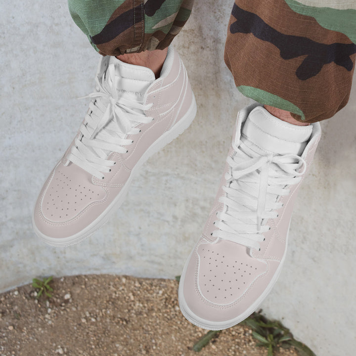 D17 High Top Synthetic Leather Sneaker