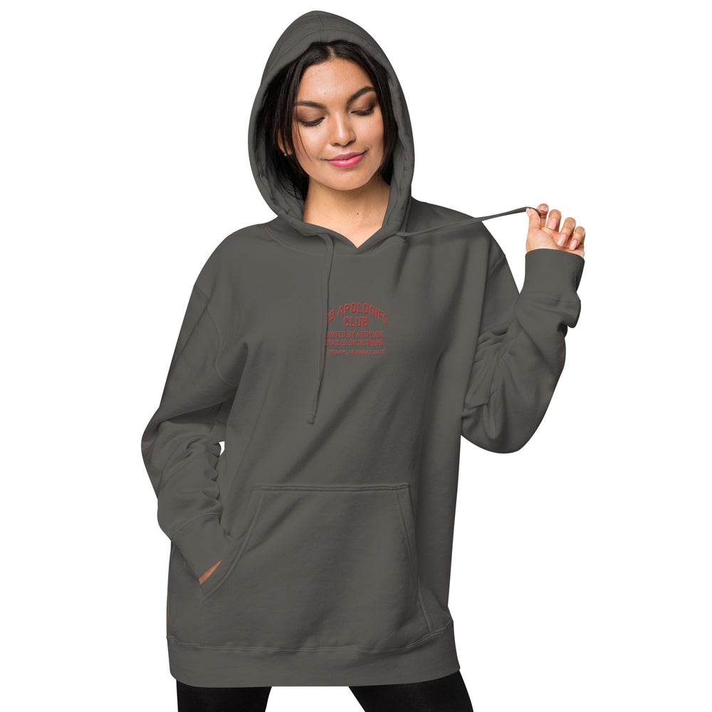 Vintage washed pigment dyed hoodie streetwear style