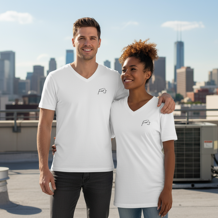 Fred Jo Unisex  V-Neck T-Shirt