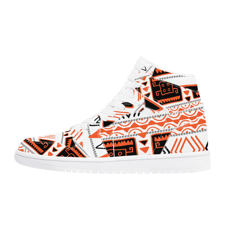 Fred Jo African Machine High Top Leather Sneaker