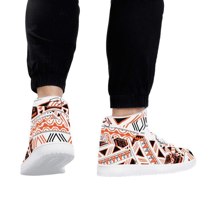 Fred Jo African Machine High Top Leather Sneaker