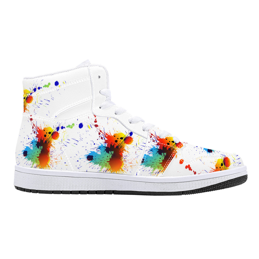 Fred Jo Leather Paint Splatter Sneakers - Fred jo Clothing