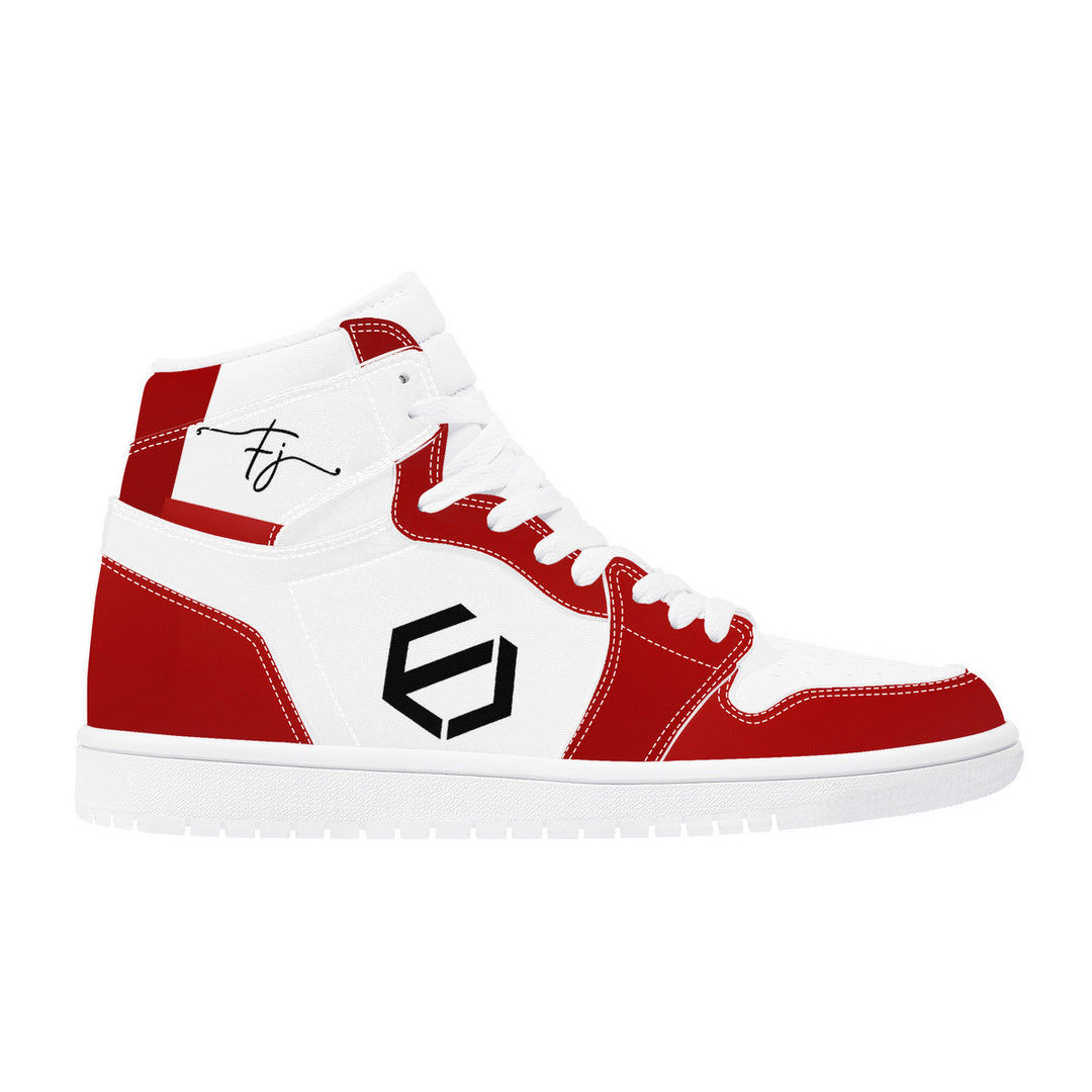 Fred Jo Red High Leather Sneakers