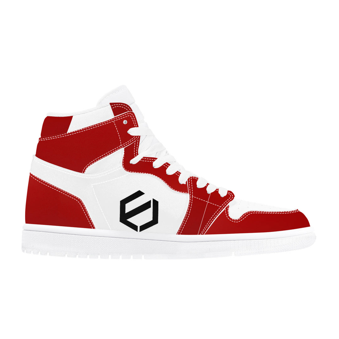 Fred Jo Red High Leather Sneakers