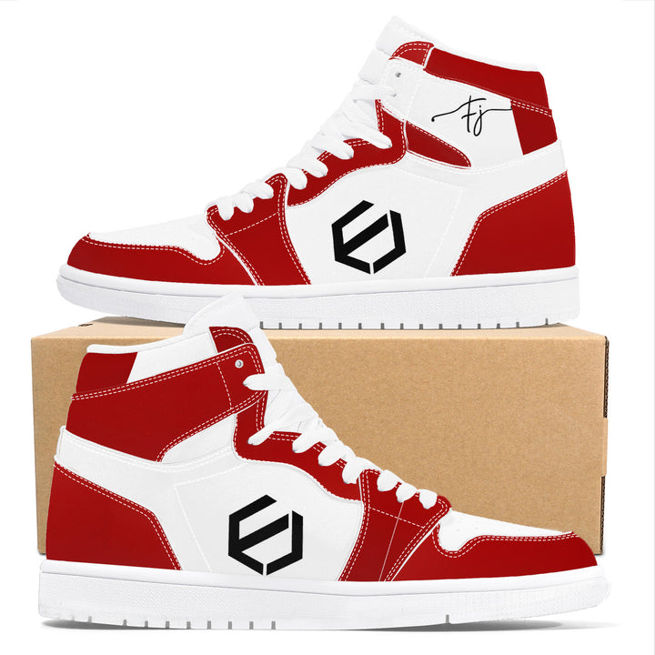 Fred Jo Red High Leather Sneakers