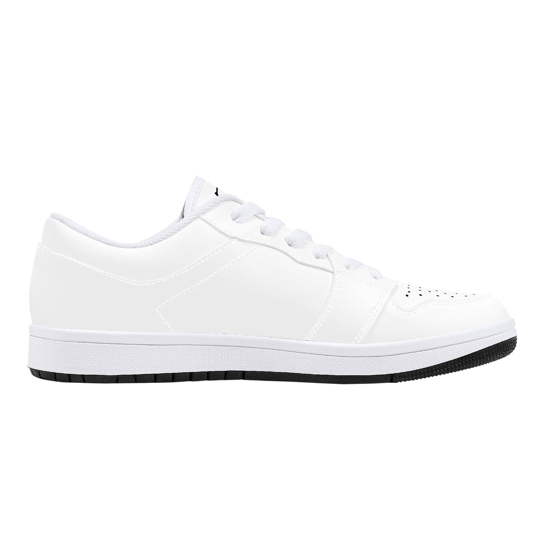 Fred Jo All White Low-Top Leather Sneakers - Fred jo Clothing