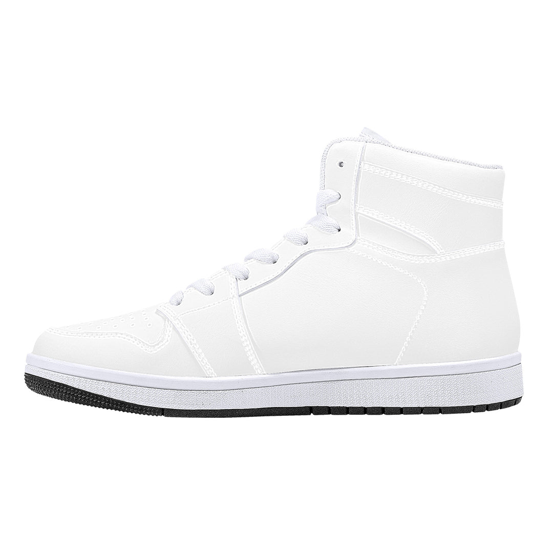 Fred Jo All white High-Top Leather Sneakers - Fred jo Clothing