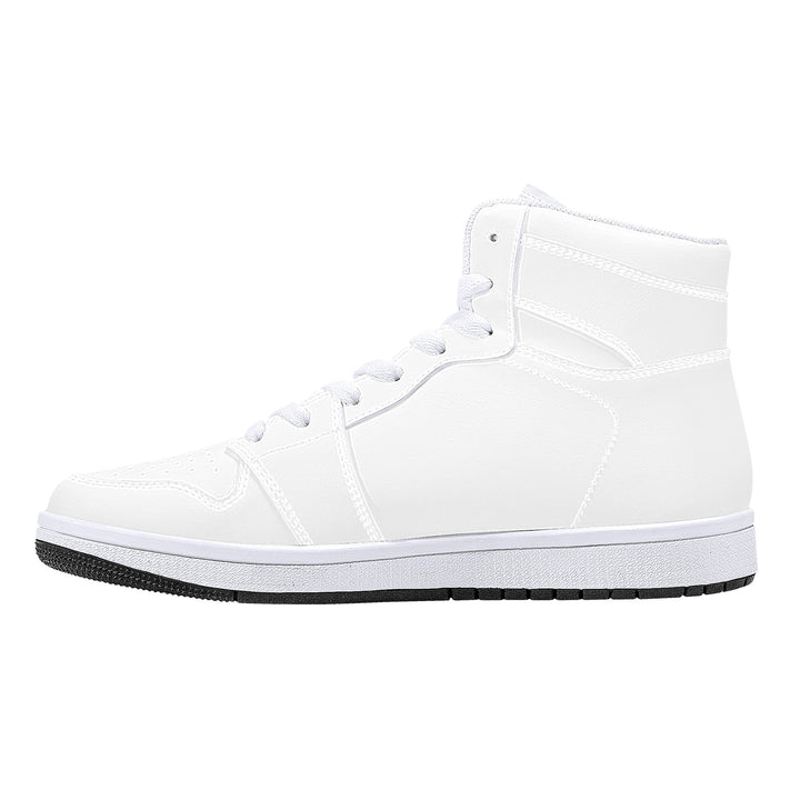 Fred Jo All white High-Top Leather Sneakers - Fred jo Clothing