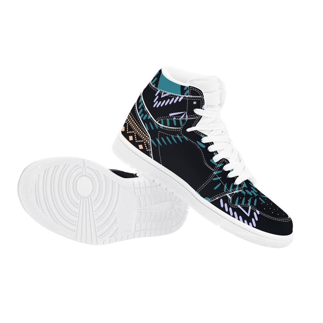 Tribal Ethnic High Leather Sneaker