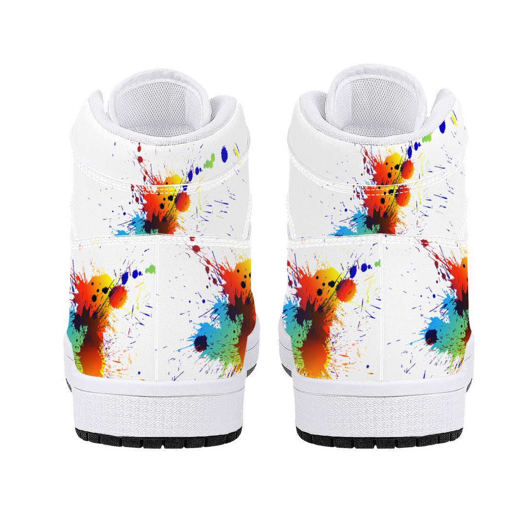 Fred Jo Leather Paint Splatter Sneakers - Fred jo Clothing