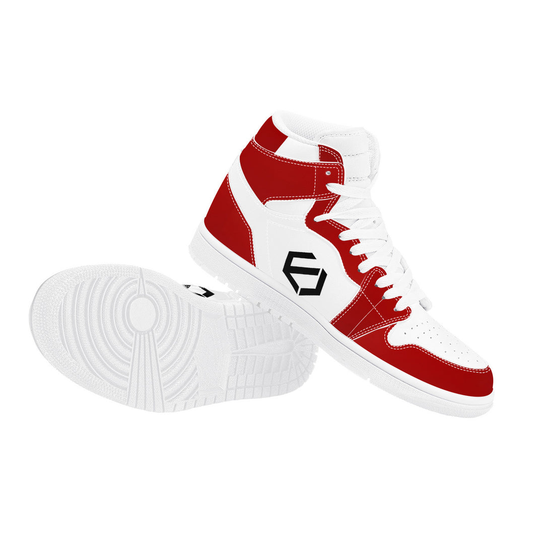 Fred Jo Red High Leather Sneakers