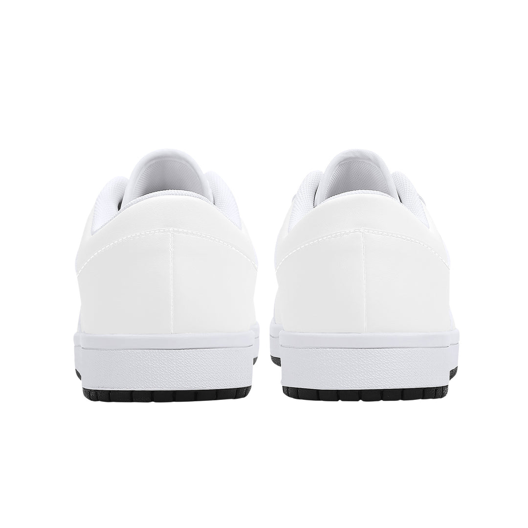 Fred Jo All White Low-Top Leather Sneakers - Fred jo Clothing