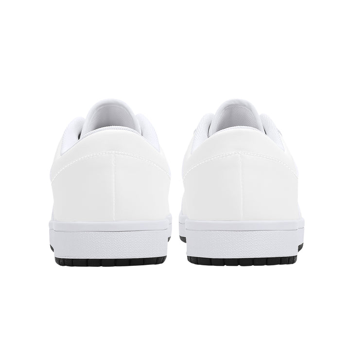 Fred Jo All White Low-Top Leather Sneakers - Fred jo Clothing