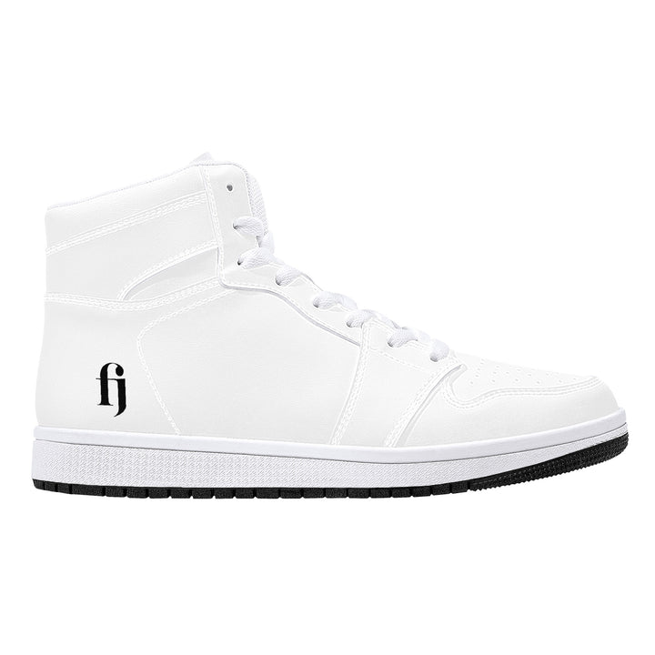 Fred Jo All white High-Top Leather Sneakers - Fred jo Clothing