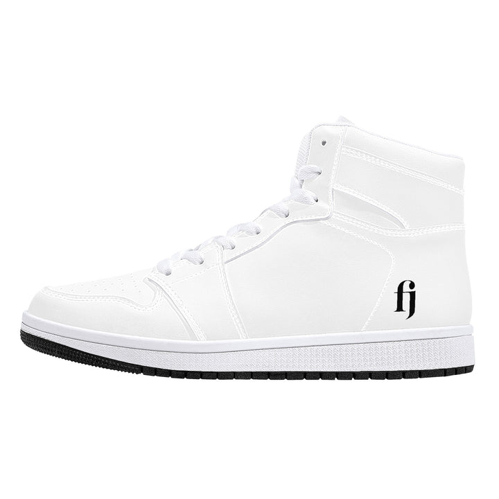 Fred Jo All white High-Top Leather Sneakers - Fred jo Clothing