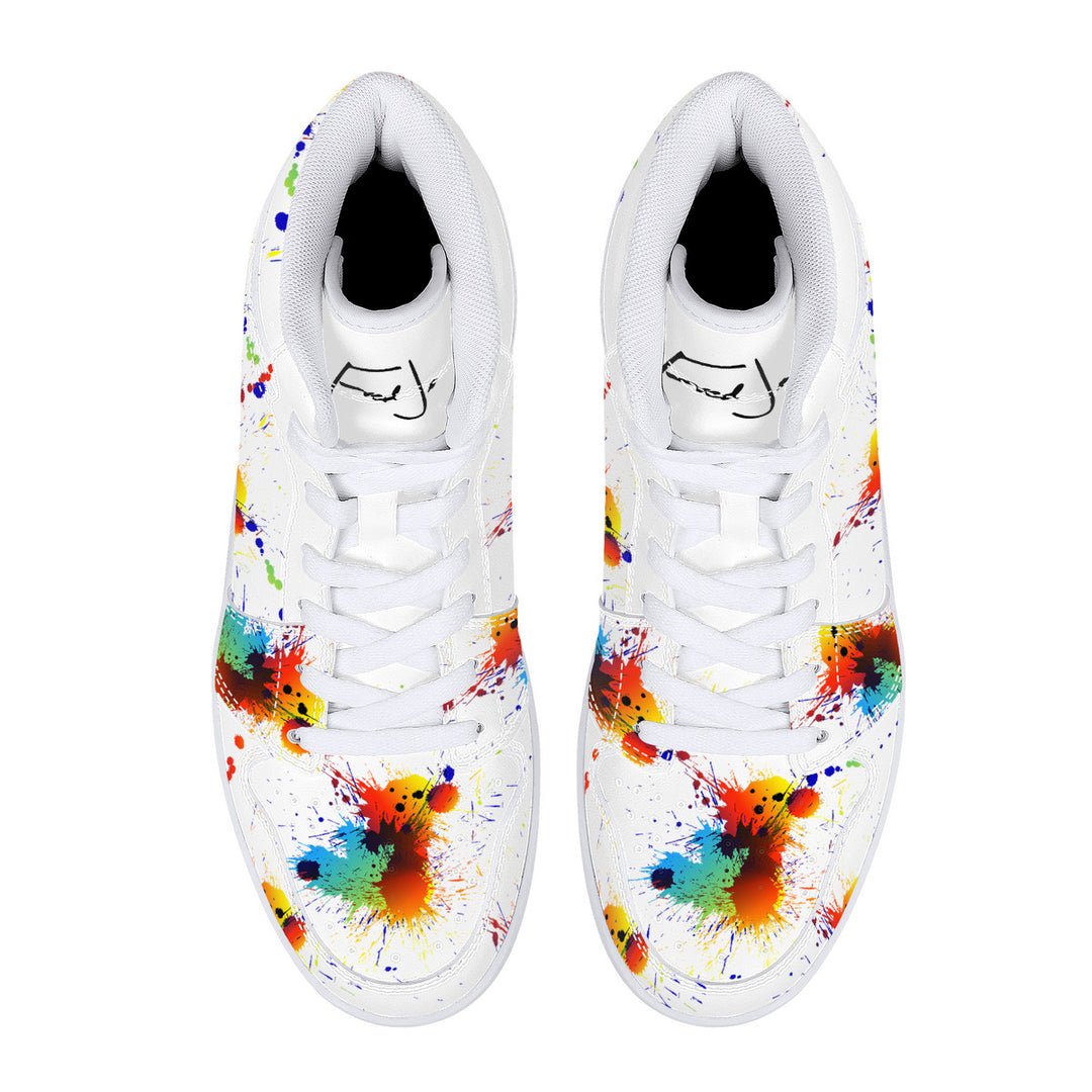 Fred Jo Leather Paint Splatter Sneakers - Fred jo Clothing