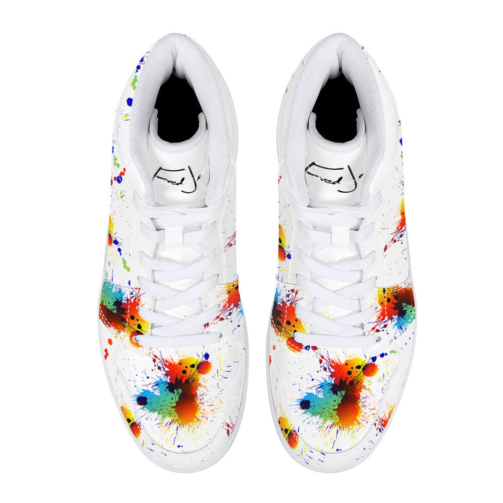 Fred Jo Leather Paint Splatter Sneakers - Fred jo Clothing