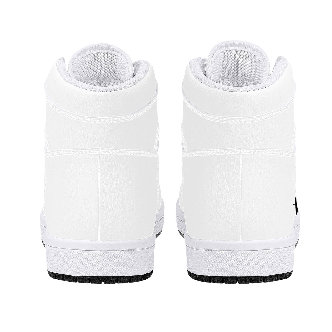 Fred Jo All white High-Top Leather Sneakers - Fred jo Clothing