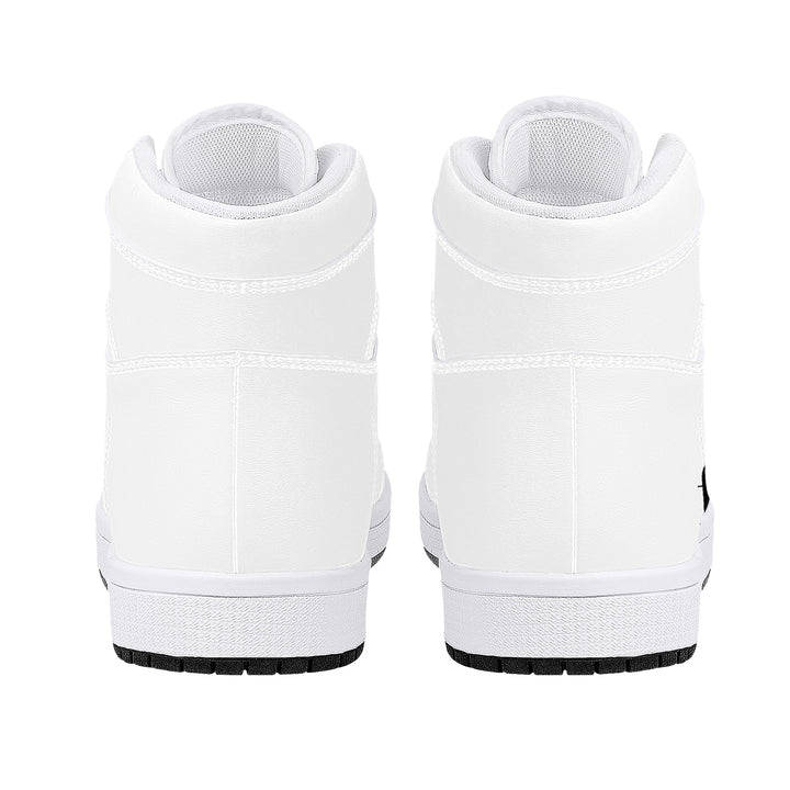 Fred Jo All white High-Top Leather Sneakers - Fred jo Clothing