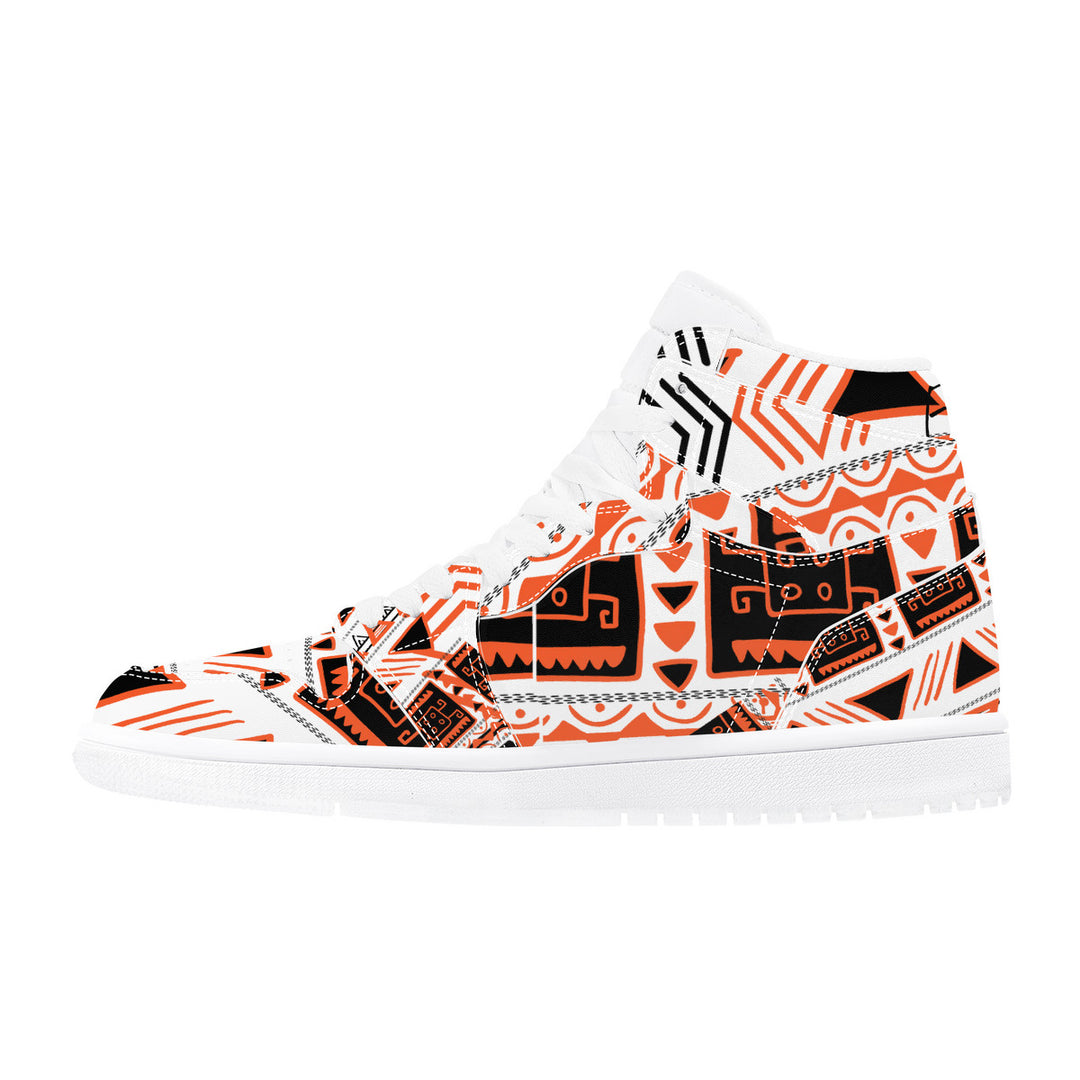 Fred Jo African Machine High Top Leather Sneaker