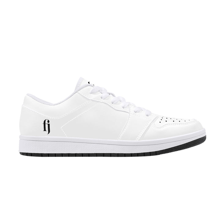 Fred Jo All White Low-Top Leather Sneakers - Fred jo Clothing