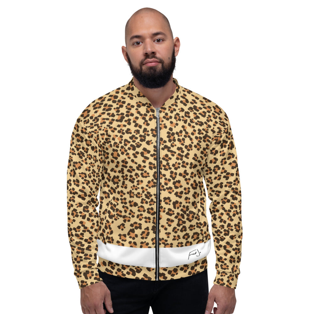 Fred Jo Leopard Unisex Bomber Jacket - Fred jo Clothing
