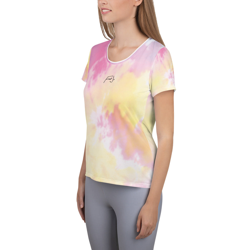 Fred Jo Watercolor Women's Athletic T-shirt - Fred jo Clothing
