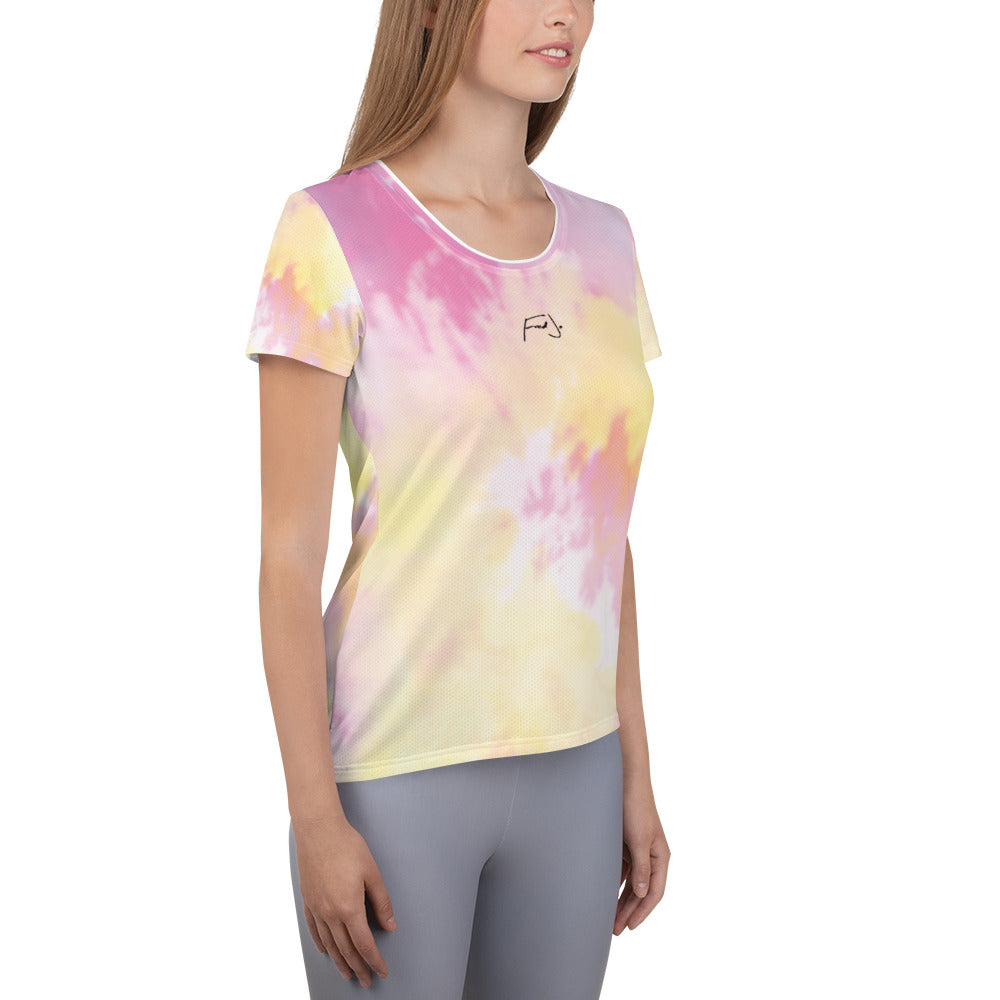 Fred Jo Watercolor Women's Athletic T-shirt - Fred jo Clothing
