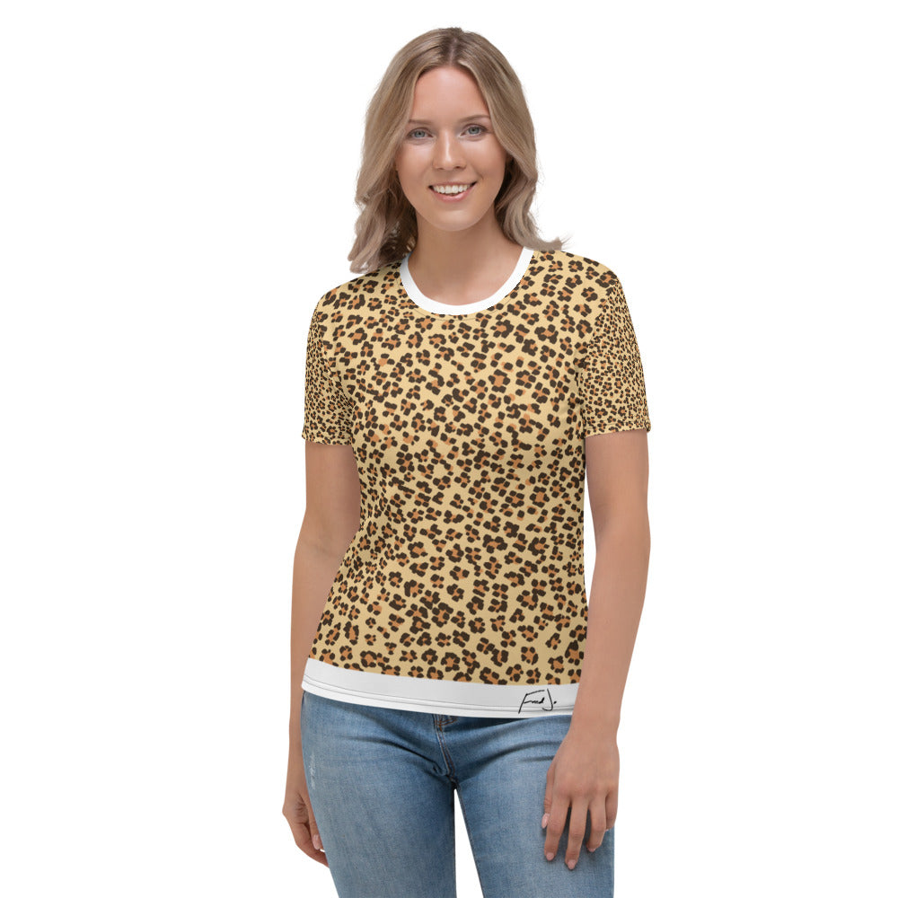 Fred Jo Leopard Women's T-shirt - Fred jo Clothing