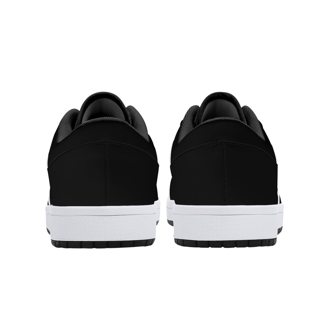 Fred Jo All Black Low-Top Leather Sneakers - Fred jo Clothing