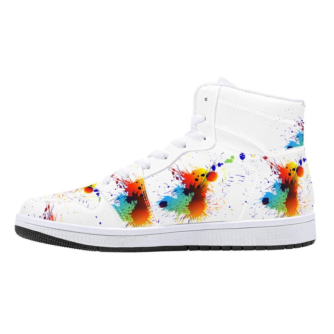 Fred Jo Leather Paint Splatter Sneakers - Fred jo Clothing