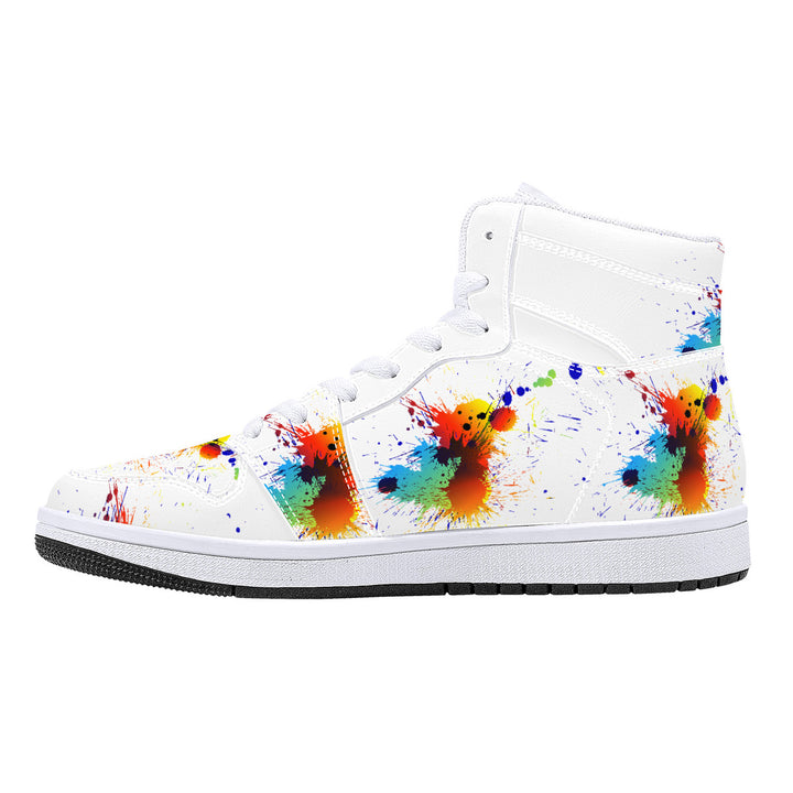 Fred Jo Leather Paint Splatter Sneakers - Fred jo Clothing