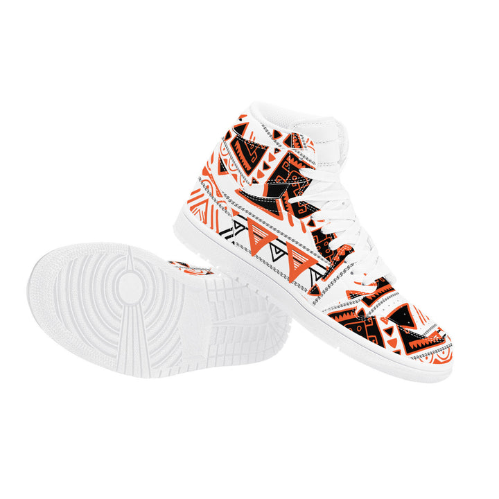 Fred Jo African Machine High Top Leather Sneaker