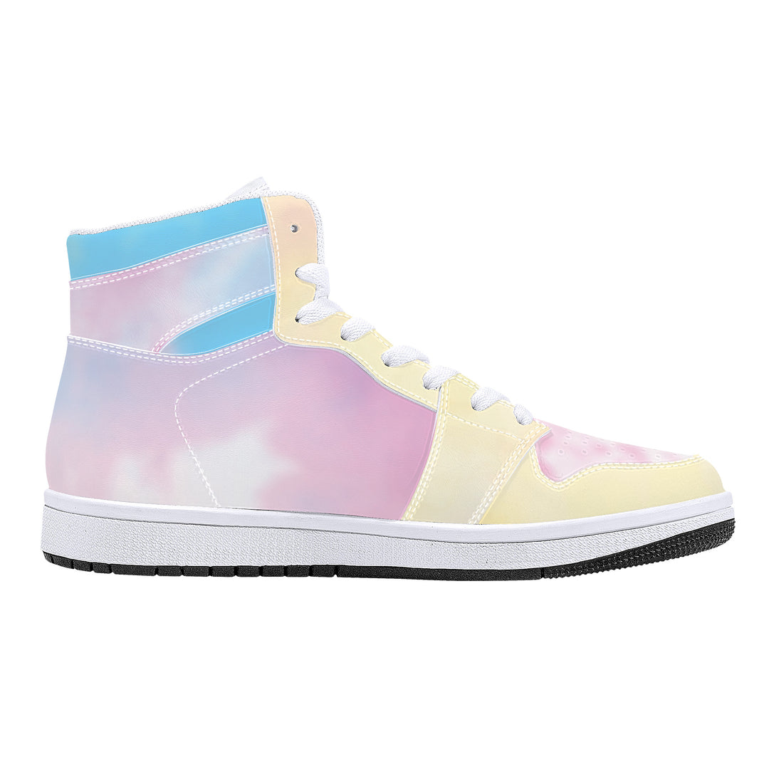 Fred Jo Watercolor High-Top Leather Sneakers - Fred jo Clothing