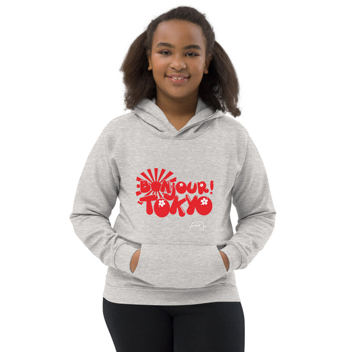 Bonjour Tokyo Kids Hoodie by Fred Jo - Fred jo Clothing