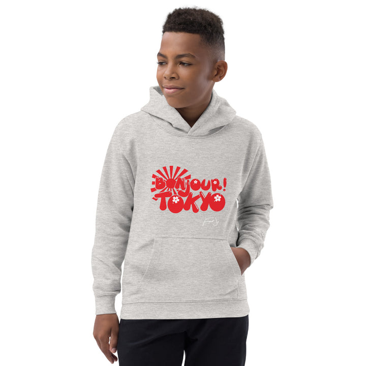 Bonjour Tokyo Kids Hoodie by Fred Jo - Fred jo Clothing