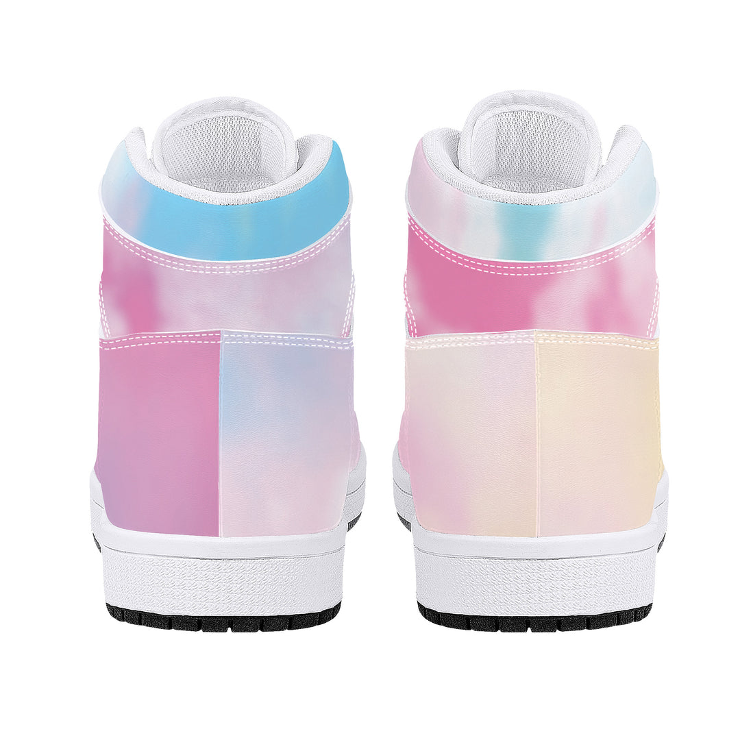 Fred Jo Watercolor High-Top Leather Sneakers - Fred jo Clothing