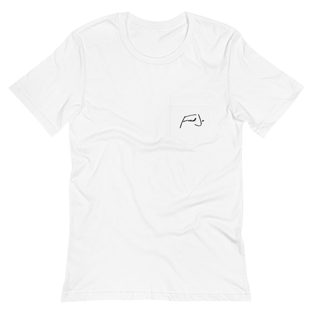 Fred Jo White Unisex Pocket T-Shirt - Fred jo Clothing