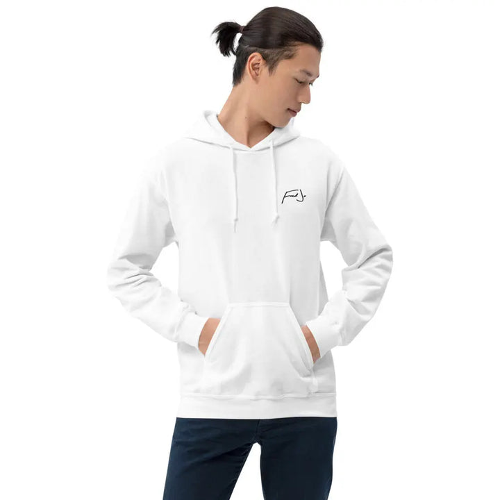 Fred Jo White Unisex Hoodie - Fred jo Clothing